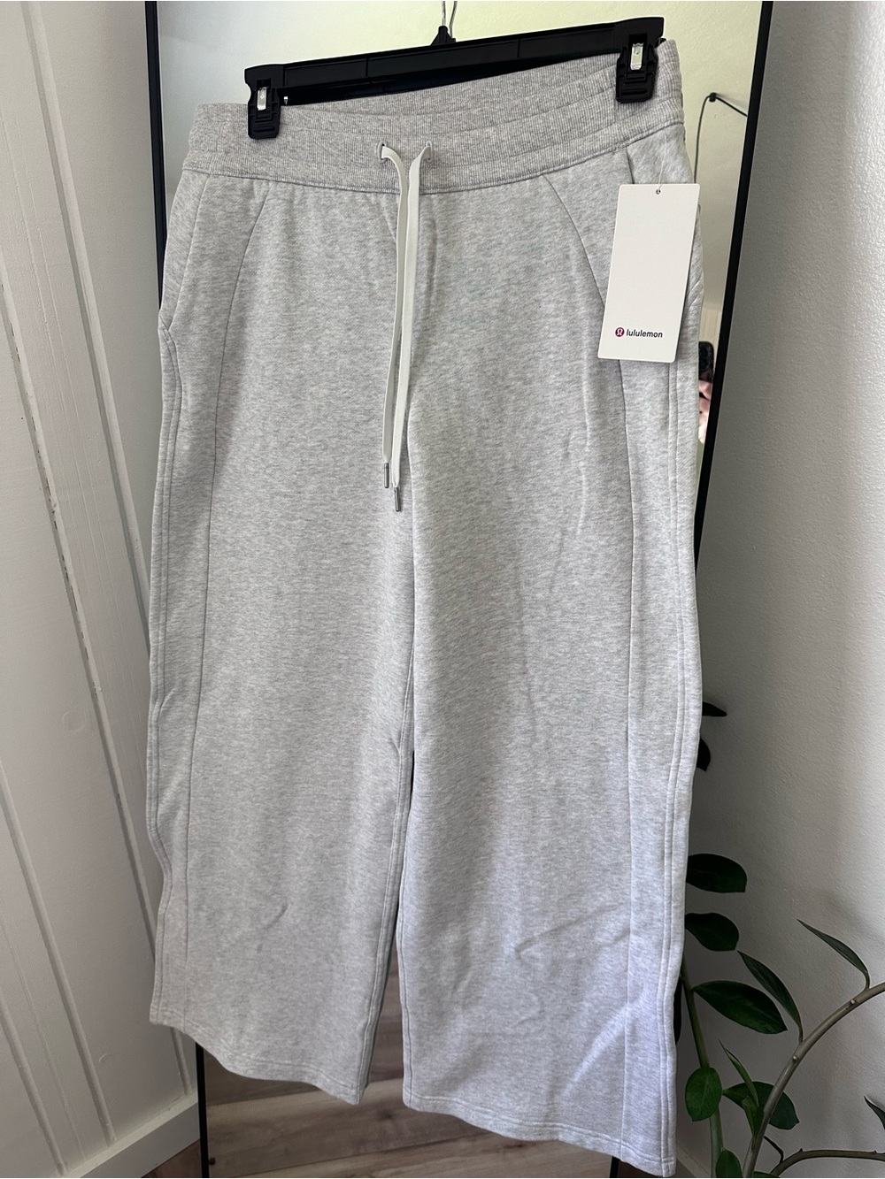 lululemon athletica Light Gray scuba mid-rise Wide Leg Pant